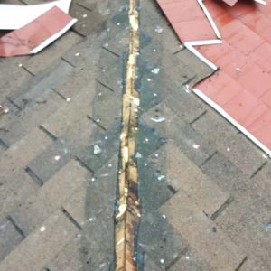 roof repair - damage underneath